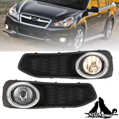 Pair Fog Lights For 2013-2014 Subaru Legacy w/Bezel+Wiring+Switch Kit Clear Lens - Изображение 1 из 4