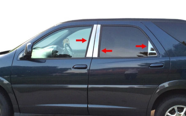 Se adapta a Buick Rendezvous 2002-2007 6 piezas moldura de poste de pilar de acero inoxidable Foto 1 de 1