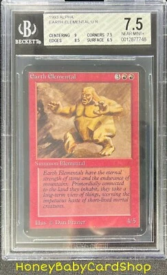 MTG Limited Edition Alpha 1993 Earth Elemental BGS 7.5 NM+ Old School 93/94 - Image 1 of 4