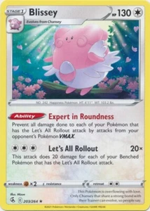Juego de cartas coleccionables Pokémon Blissey 203/264 raro Fusion Strike - Imagen 1 de 1