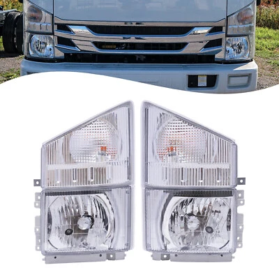 Pair Headlight & Corner Lamp For ISUZU NPR NPR-HD NQR NRR 2008-2020 Left+Right - Image 1 of 4