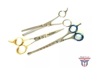 3 pcs Professional Pet Dog Grooming Scissors Shears 6.5" Curved Ball Tip Face - Bild 1 von 3