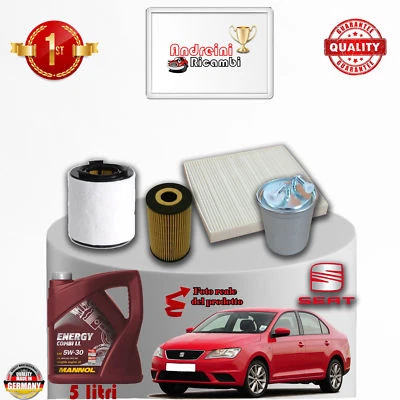 Kit De Filtre Et D'Huile Pour Seat Toledo IV 1.6 TDI 66KW 90CV Depuis 2012 - Photo 1/2