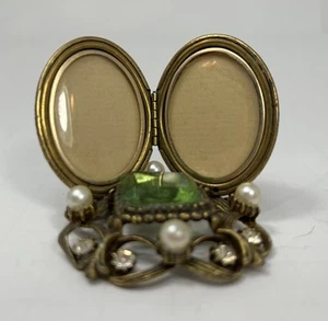 Miniatura vintage Firenze doppia cornice pietra verde - Foto 1 di 8