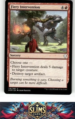 Magic the Gathering MTG Dominaria Fiery Intervention #118 Buy 2 Get 1 - Image 1 of 2