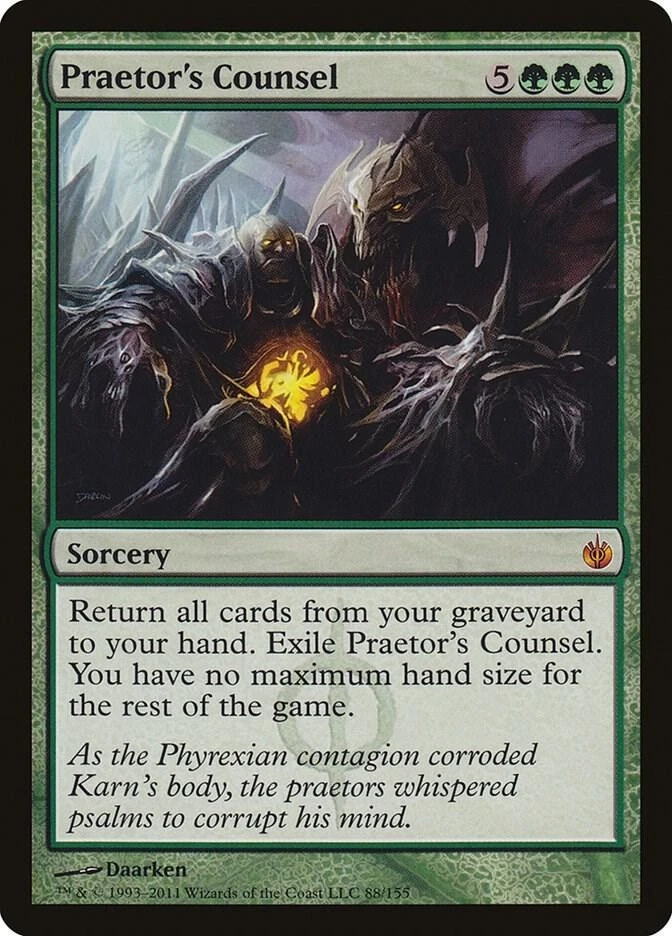 1 x FOIL Praetor's Counsel Mirrodin Beseiged ENGLISH 88/155 mtg 088 - Image 1 of 1