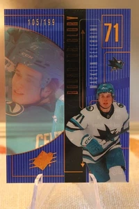 2024-25 Upper Deck SPx MACKLIN CELEBRINI RC Bound for Glory Blue /199 Sharks - Picture 1 of 2