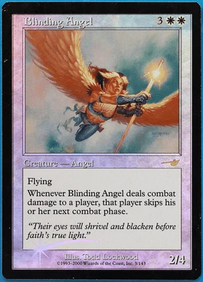 Blinding Angel FOIL Nemesis HEAVILY PLD White Rare CARD (498648) ABUGames - Image 1 of 2