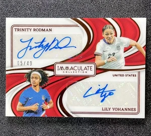 2024-25 Immaculate Trinity Rodman/Lily Yohannes Dual AutoGraphs Auto Red /49 - Picture 1 of 2