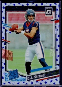 2023 Panini Donruss Optic CJ Stroud Rated Rookie Blue Stars Prizm #244 SSP - Picture 1 of 1
