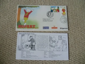 Rupert the Bear First Day Cover 1993 Daily Express Newspaper UK Guernsey - LOOK! - Picture 1 of 2