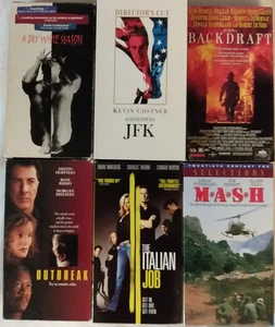 6 VHS Donald Sutherland trockene weiße Jahreszeit MASH italienischer Job JFK Ausbruch Backdraft - Bild 1 von 14