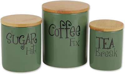 Kitchen Accessories Retro Collection, Ceramics, Canister Set, Artichoke, 3 Piece - Image 1 of 4