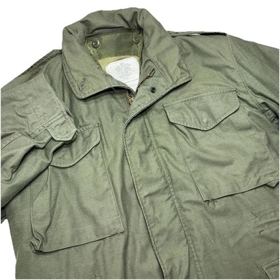 Vtg US ARMY M-65 Field Jacket Cold Weather Coat OG-107 With Button In Liner Sz M - Image 1 of 4