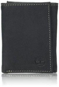 Portafoglio Uomo Vera Pelle Blocco Rfid Trifold, Nero, Taglia Unica - Foto 1 di 7