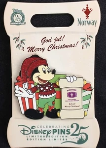 Disneyland Disney Parks 2025 Santa Mickey Norwegen Christmas Holiday Pin LE 2000 - Bild 1 von 1