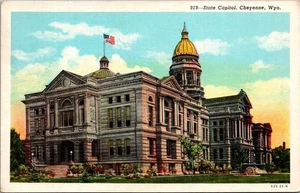 STATE CAPITOL Cheyenne, Wyoming WY linen unused Postcard - Picture 1 of 2