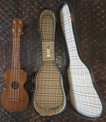 Jonah Kumalae Ukulele Curly Koa w/ Original Hard Case Hawaii - Image 1 of 4