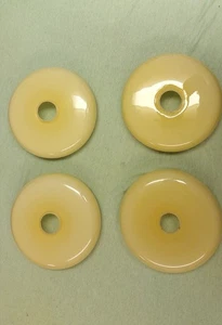 Kronleuchter Jugendstil Lampenschale 4 Stck gelblich 25cm 5cm Loch ca. 6cm hoch - Bild 1 von 7