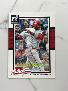 2014 Panini Donruss Press Proof Gold #323 Ryan Howard /99 Philadelphia Phillies - Picture 1 of 2