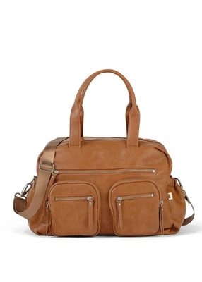 Bolso de mano de cuero vegano tostado Foto 1 de 4