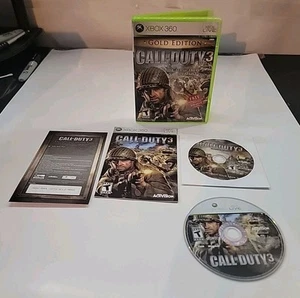 Call of Duty 3 -- Gold Edition (Microsoft Xbox 360, 2007) spedizione veloce - Foto 1 di 8