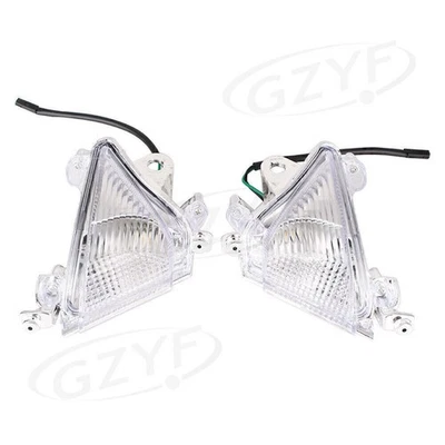Lente transparente intermitente delantero luces objetivo para Kawasaki Ninja ZX10R 04-05 par Foto 1 de 4