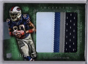 2012 Inception Rookie Relics Jumbo Patch fútbol americano T.J. Graham BILLETES 4 colores/25 - Imagen 1 de 1