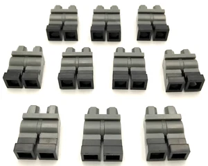 Lego 10 Nuevo Minifigura Gris Azulado Oscuro Pantalones Piernas con Botas Negras Patrón Piezas - Imagen 1 de 1