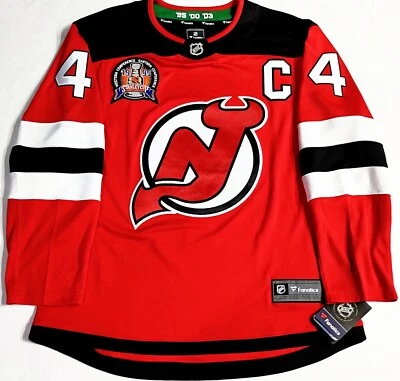 RD-NWT-SMALL SCOTT STEVENS NJ DEVILS 1995-2003 STANLEY CUP PATCH FANATICS JERSEY - Image 1 of 4