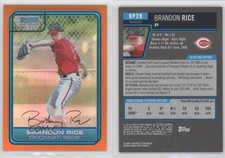 2006 Bowman Draft Chrome Draft Picks Orange Refractor /25 Brandon Rice #DP28