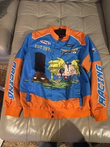 NICKELODEON MEMBERS ONLY HEY ARNOLD NY RACING ORANGE BLUE XL JACKET - Picture 1 of 17