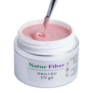 MakeUP UV LED Fiberglasgel FIBER NATUR 15ml, Einphasengel 1-Phasen-Gel Aufbaugel - Bild 1 von 3