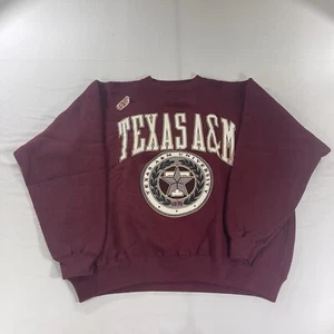 NOS Vintage Galt Sand XL Sweatshirt University Of Texas A&M Aggies 90s Big Logo - Picture 1 of 16