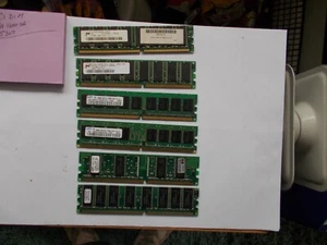 6-STICKS DESKTOP RAM, RANDOMLY SELECTED/2004DT ….TESTED, BAR CODED - Picture 1 of 4