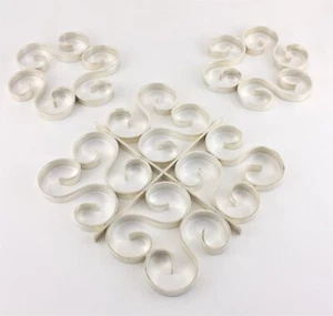 Set Of 3 Vintage Silver Plate Gallia Bottle Coaster Trivets By Christofle France - Picture 1 of 12