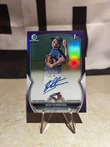 2023 Bowman Chrome Sem Robberse 1st Bowman Purple Refractor Auto /250