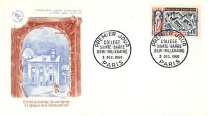Envelope FDC France College Sainte Barbe 1960 Paris - Picture 1 of 1