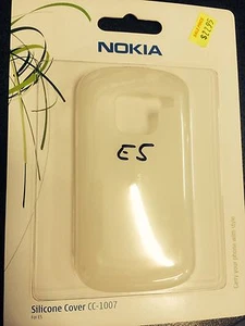 Nokia E5-00 Fitted Soft Silicone Cover in White CC-1007 - Original. Brand New. - Picture 1 of 1