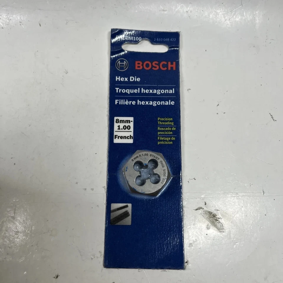 Troquel hexagonal Bosch 8 mm-1,00 BHD8M100 - Acero con alto contenido de carbono Foto 1 de 1