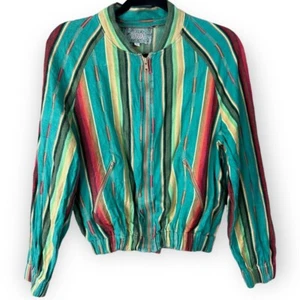 Vintage Silverado Full Zip Serapo Bomber Jacket L Large Women’s Cropped Retro - Picture 1 of 12