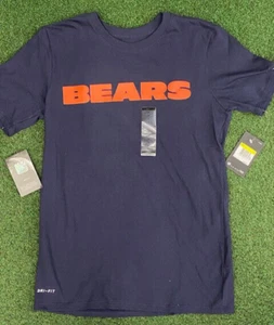 NFL Chicago Bears Football Nike Dri-Fit Mens Small T Shirt Blue NWT Reg $30 - Picture 1 of 4
