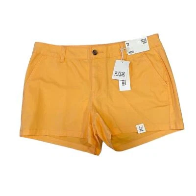 Pantalones Cortos de Jean a.n.a Para Mujer 12 Florida Mango Naranja Nuevos con Etiquetas Chinos de tiro medio Foto 1 de 4