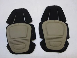 USED CRYE PRECISION AIRFLEX COMBAT KNEE PAD INSERTS KHAKI/ TAN REMOVABLE PADS - Picture 1 of 5