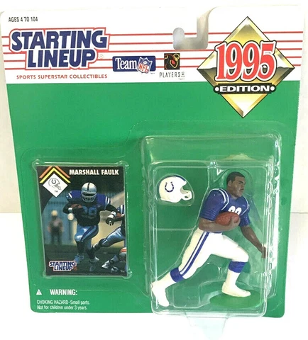 Marshall Faulk 1995 Starting Lineup Rookie Indianapolis Colts NFL Figure & Card Cover