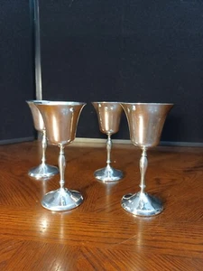 COPAS DE VINO VINTAGE LEONARD PLATEADAS - JUEGO DE 3 - Imagen 1 de 14