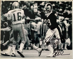 DAN HAMPTON SIGNED AUTOGRAPH COA 8X10 PHOTO CHICAGO DA BEARS SUPER BOWL XX HOF 1 - Picture 1 of 1