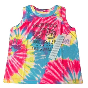 more than magic Pink Tie Dye California Dreaming Pajama Tank Top sz XL 14/16 - Picture 1 of 4