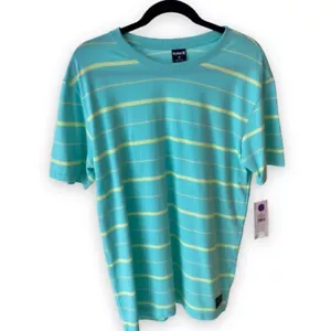 Manga corta a rayas Hurley H20-Dri Harvey para hombre. Talla M. - Imagen 1 de 5