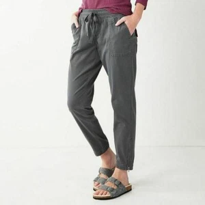 Women's Sonoma Goods For Life Zipper-Hem Elastic-Waist Utility Jogger Pants, XS - Picture 1 of 3